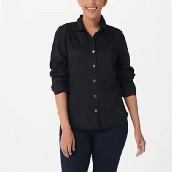 Seed to Style Organic Cotton Twill Button-Down W/ Fray Shirt - Picture 1 of 4